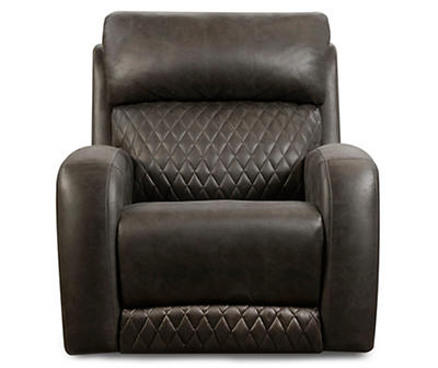 PASSION GREY QUILTED ROCKER RECLINER