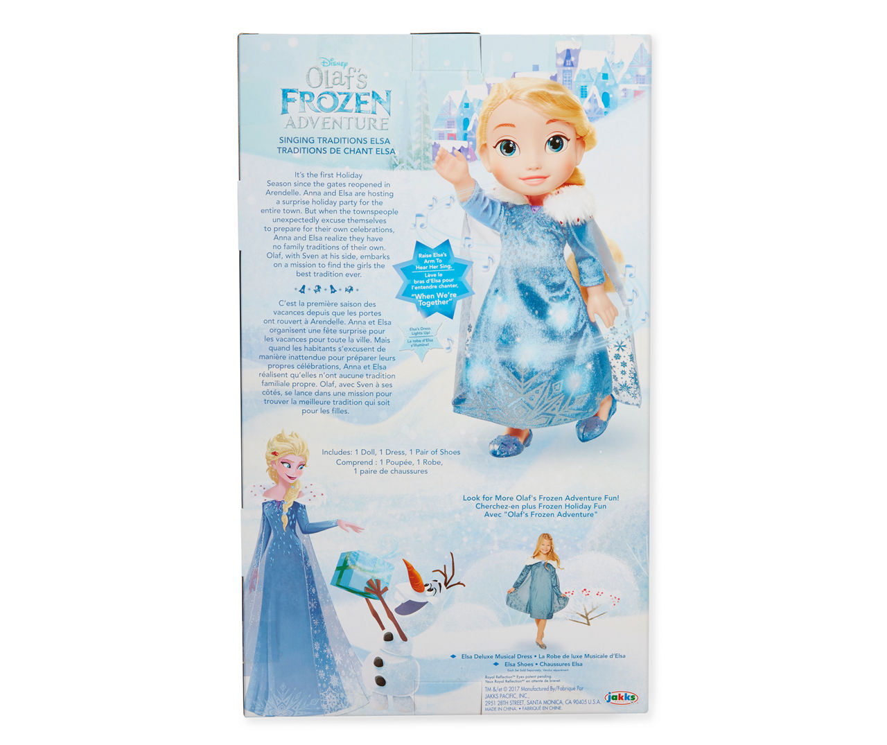 Disney olaf's frozen adventure deals singing traditions elsa feature doll