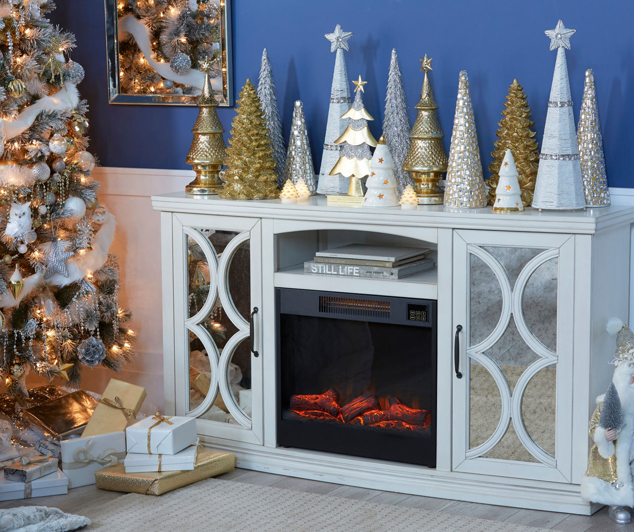 Big lots tv console deals with fireplace