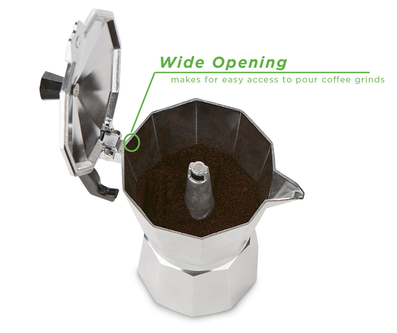 Silver Stove Top Espresso Coffee Maker