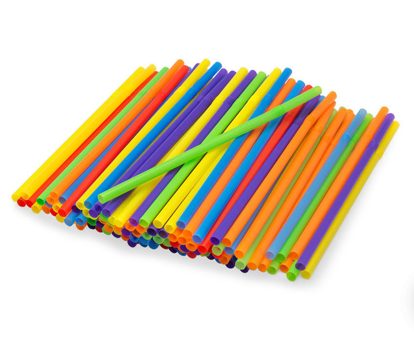HANSGO Disposable Colorful Drinking Straws, 100PCS 7 Colors