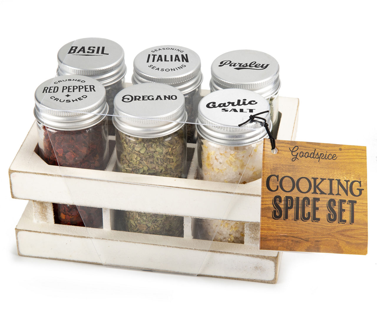 Glass Spice Jars (Set of 6 with Labels)