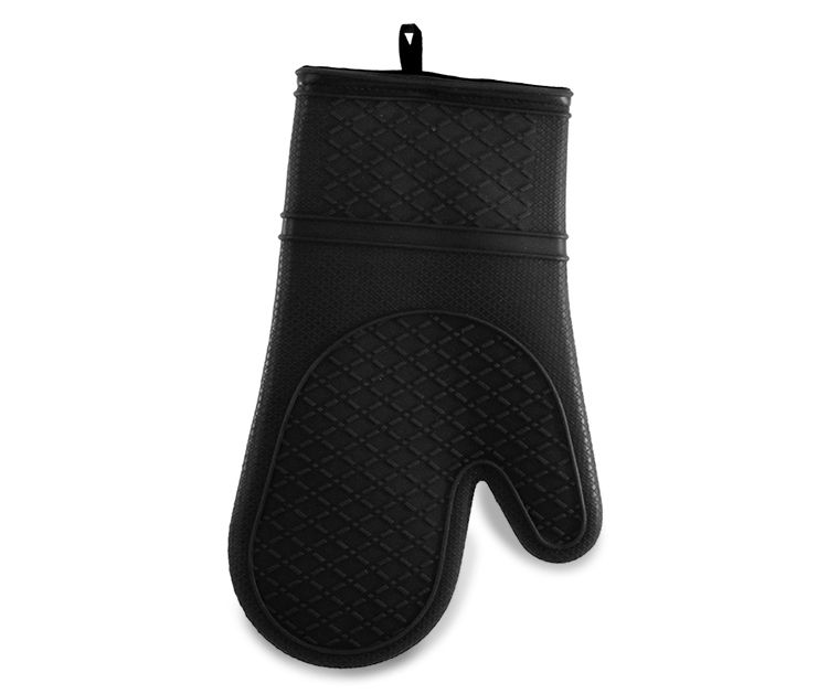 at Home Silicone Oven Mitt, Black