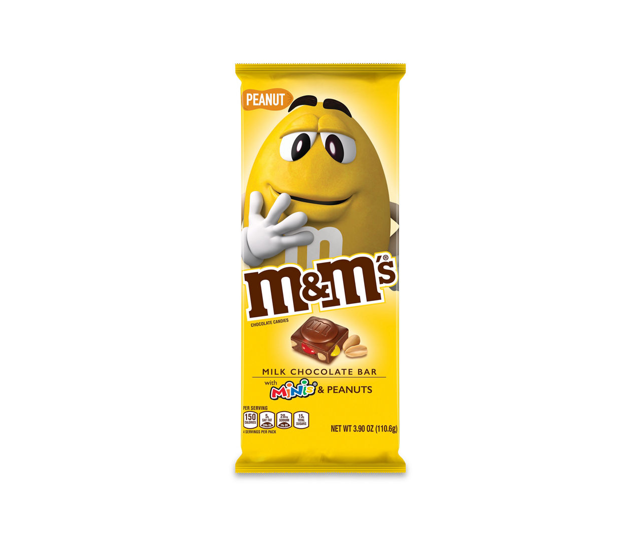 M&M's M&M'S MINIS & Peanut Chocolate Candy Bars, 4 oz