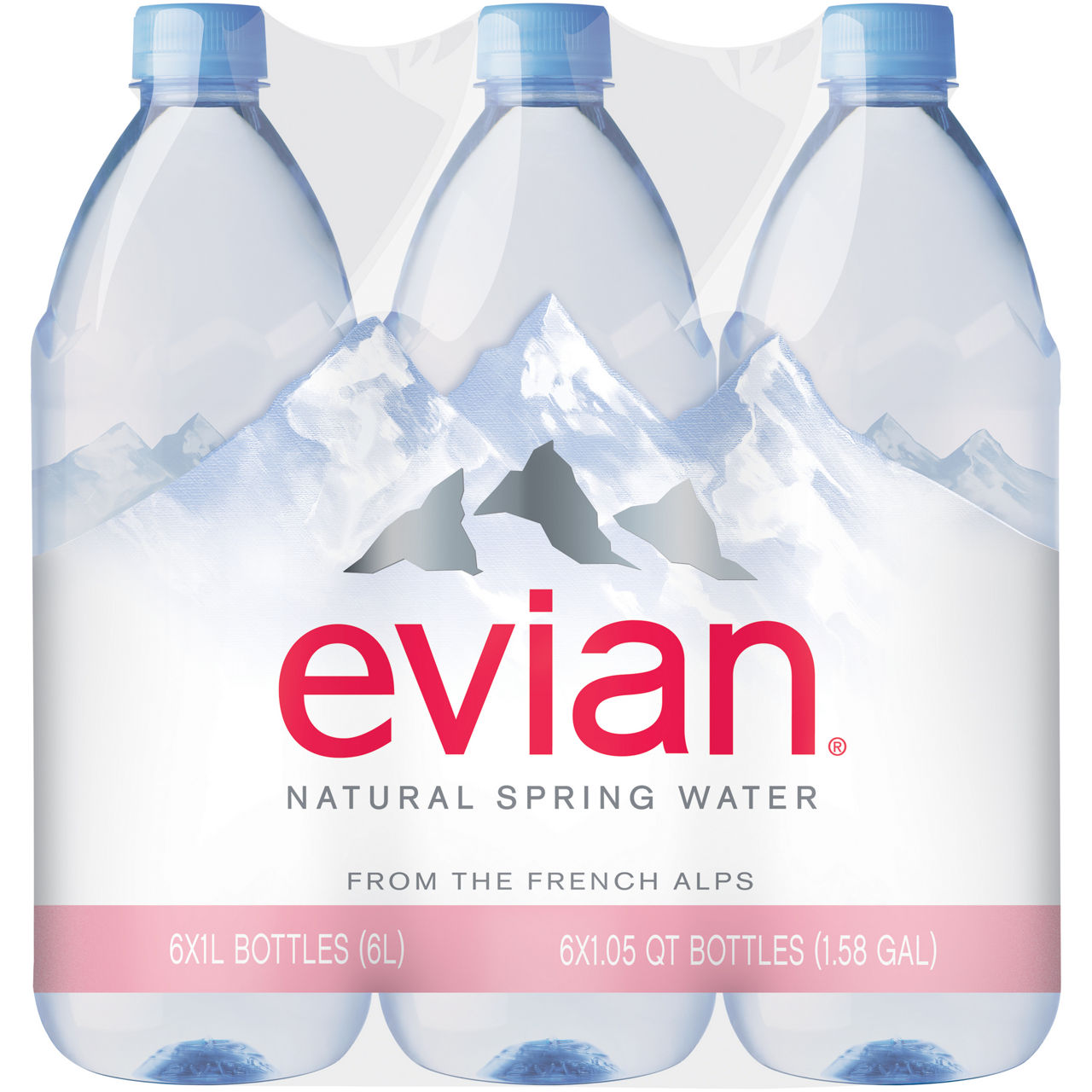 Evian Natural Spring Still Mineral Water Pack of 48 x 500ml Plastic Bottle 