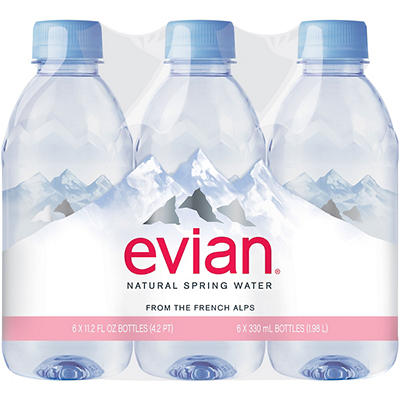 Evian� Natural Spring Water 6-330mL Bottles