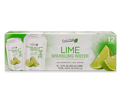 Lime Sparkling Water 12 Fl. Oz. Cans, 12-Pack