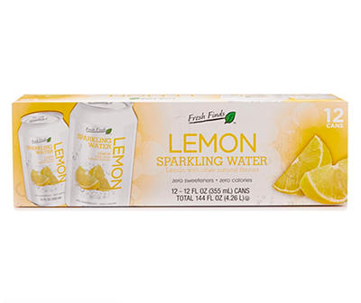 Lemon Sparkling Water 12 Fl. Oz. Cans, 12-Pack