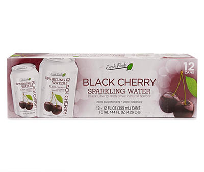 Black Cherry Sparkling Water 12 Fl. Oz. Cans, 12-Pack