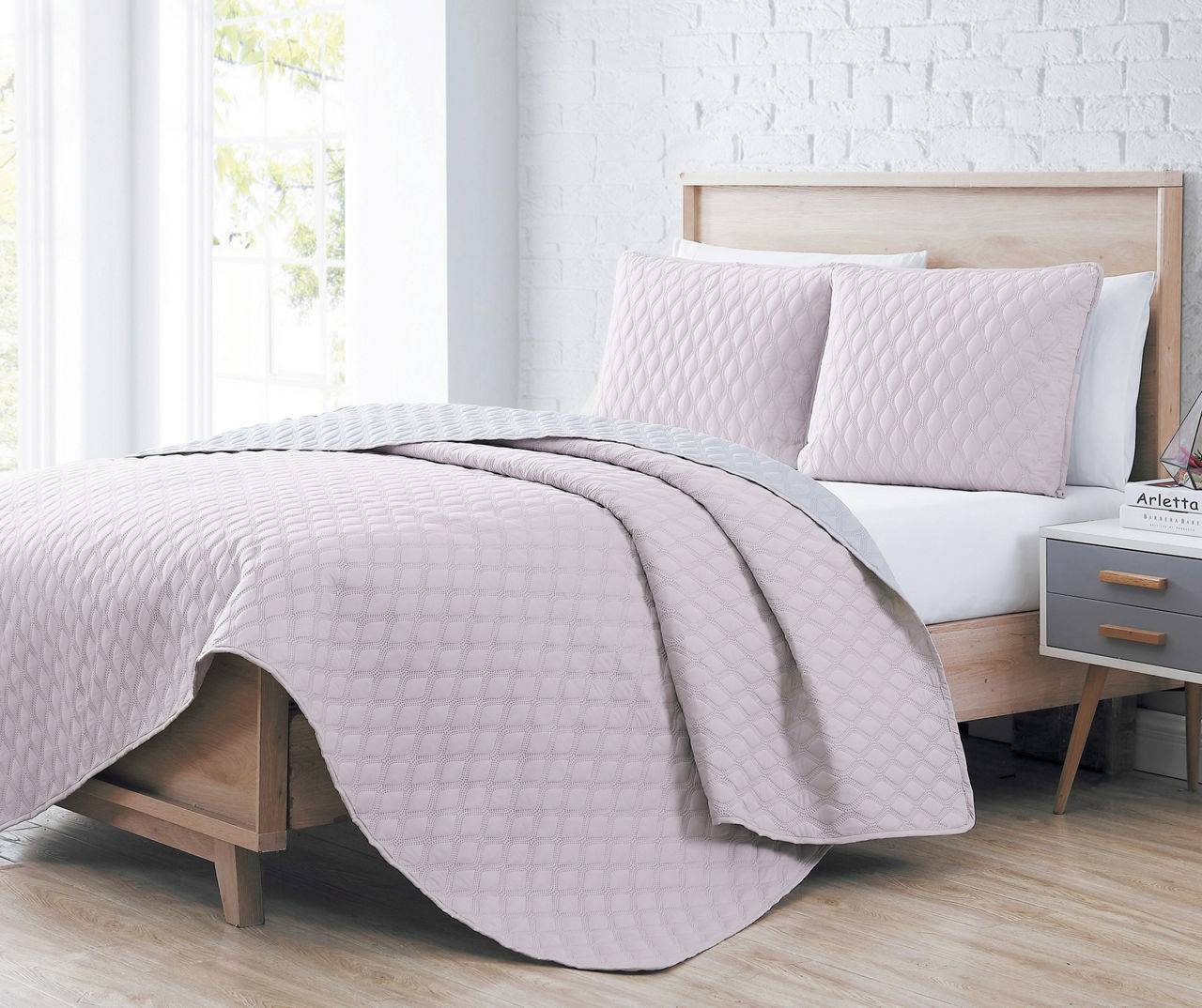 Project Runway Adina Blush Pink & Gray King 10-Piece Comforter Set ...