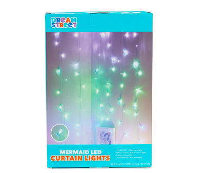 Mermaid Battery-Operated LED Curtain Lights, 78-Lights