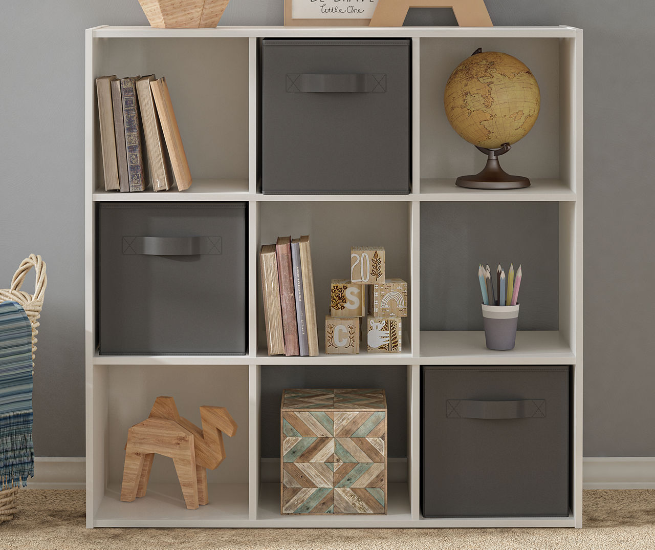 White 9 Cube Storage Organizer