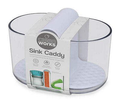CW Sink caddy 2 sided clr/wht