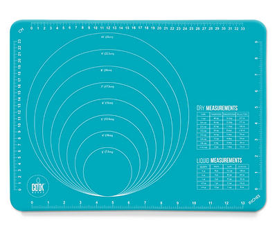 Teal Silicone Baking Mat With Measurements