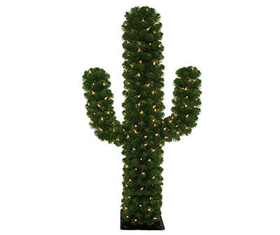 4' Cactus Pre-Lit Artificial Christmas Tree with Clear Lights