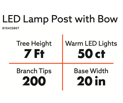 7' Greetings LED Lamp Post