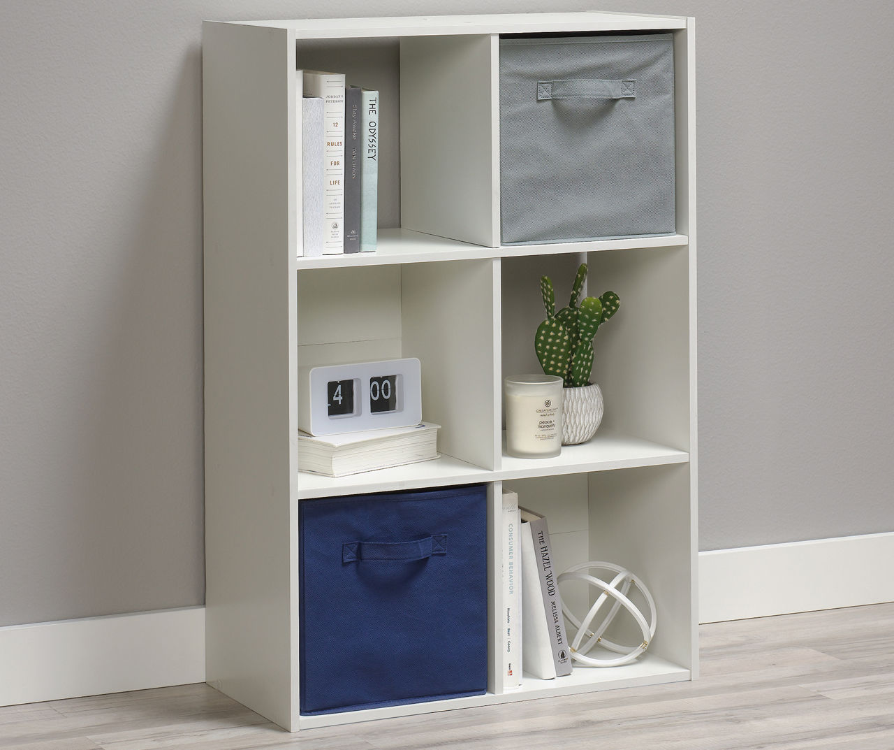 Real Living White 6-Cubby Corner Cube Organizer - Big Lots  Cube organizer,  Corner storage shelves, Floating shelves bedroom