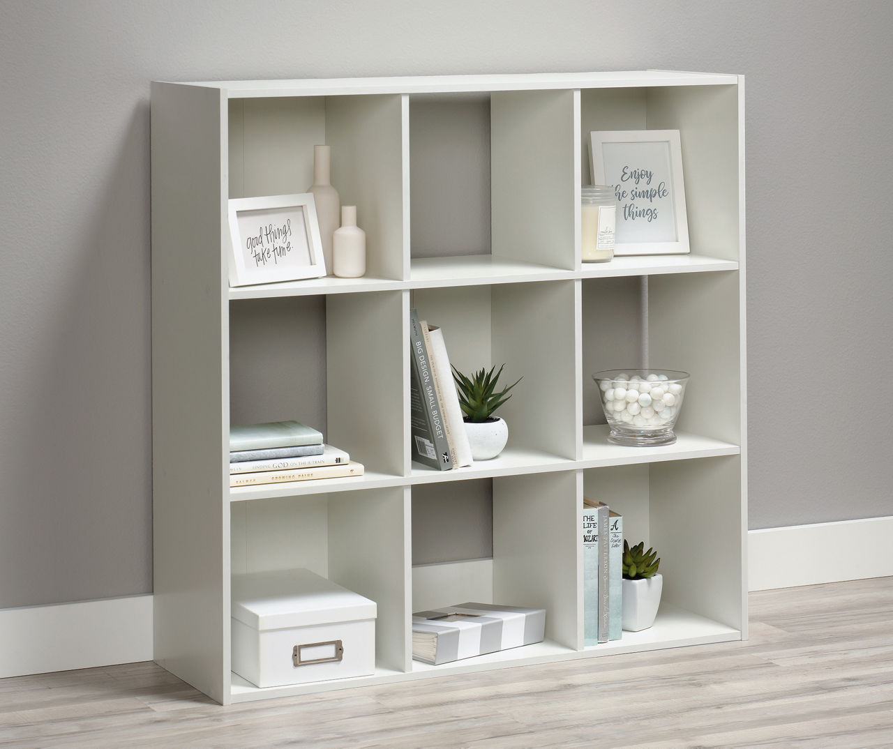 Real Living White 6-Cubby Corner Cube Organizer