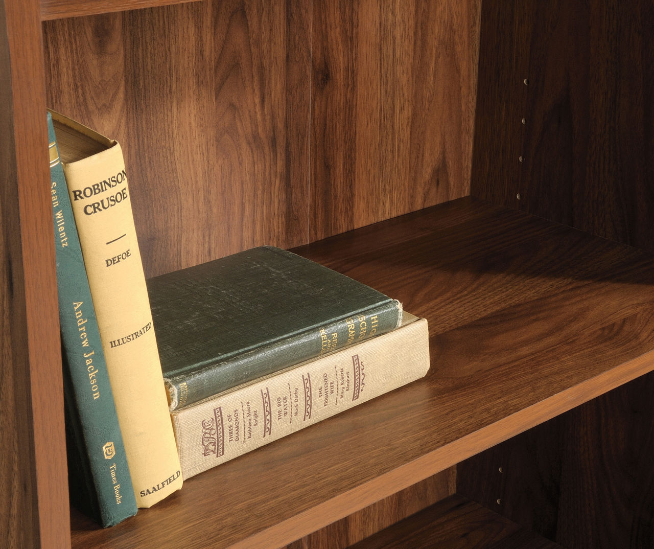Alderwood Brown 3-Shelf Bookcase