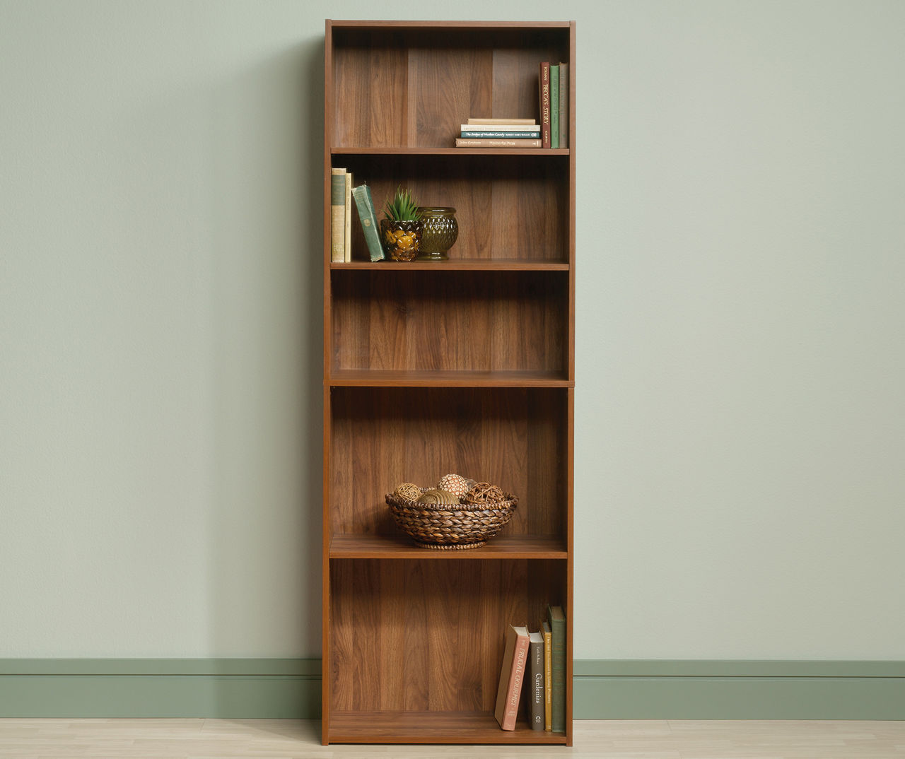 Real Living Alderwood Brown 5-Shelf Bookcase