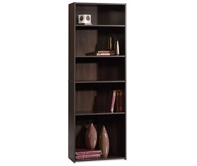 Espresso Cherry 5-Shelf Bookcase