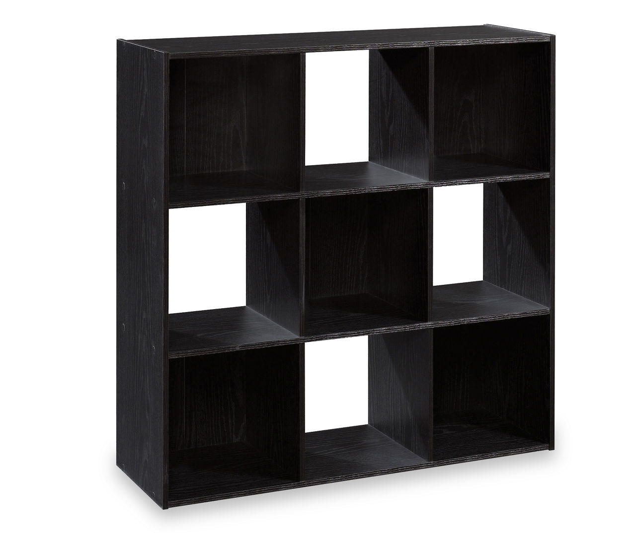 Black Small Bookshelf, Wood 8 Cube Storage Organizer Book Shelves