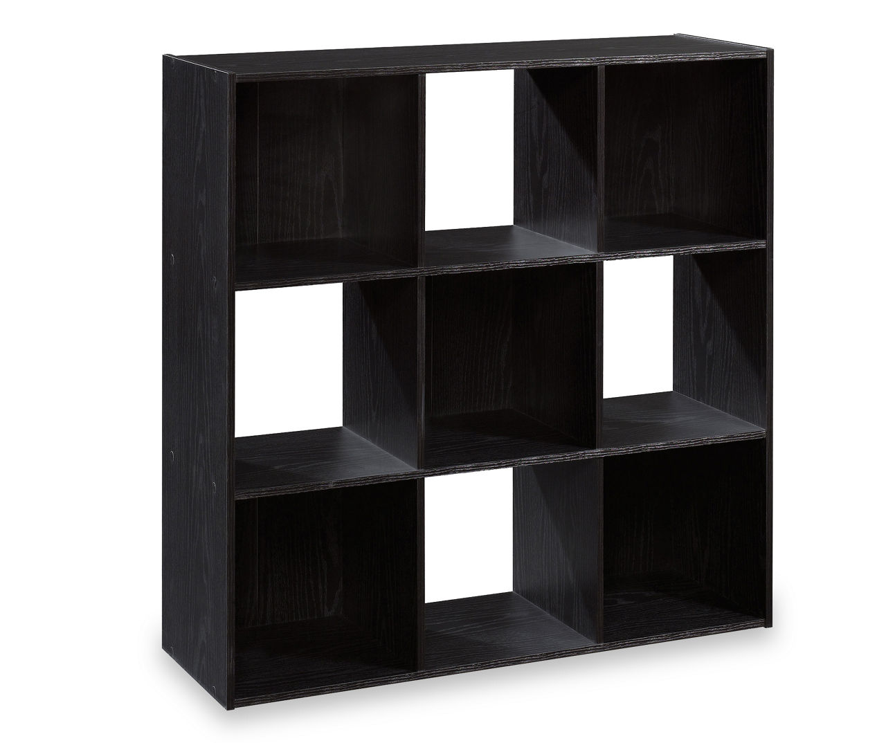 Real Living Black Oak 9-Cube Storage Organizer