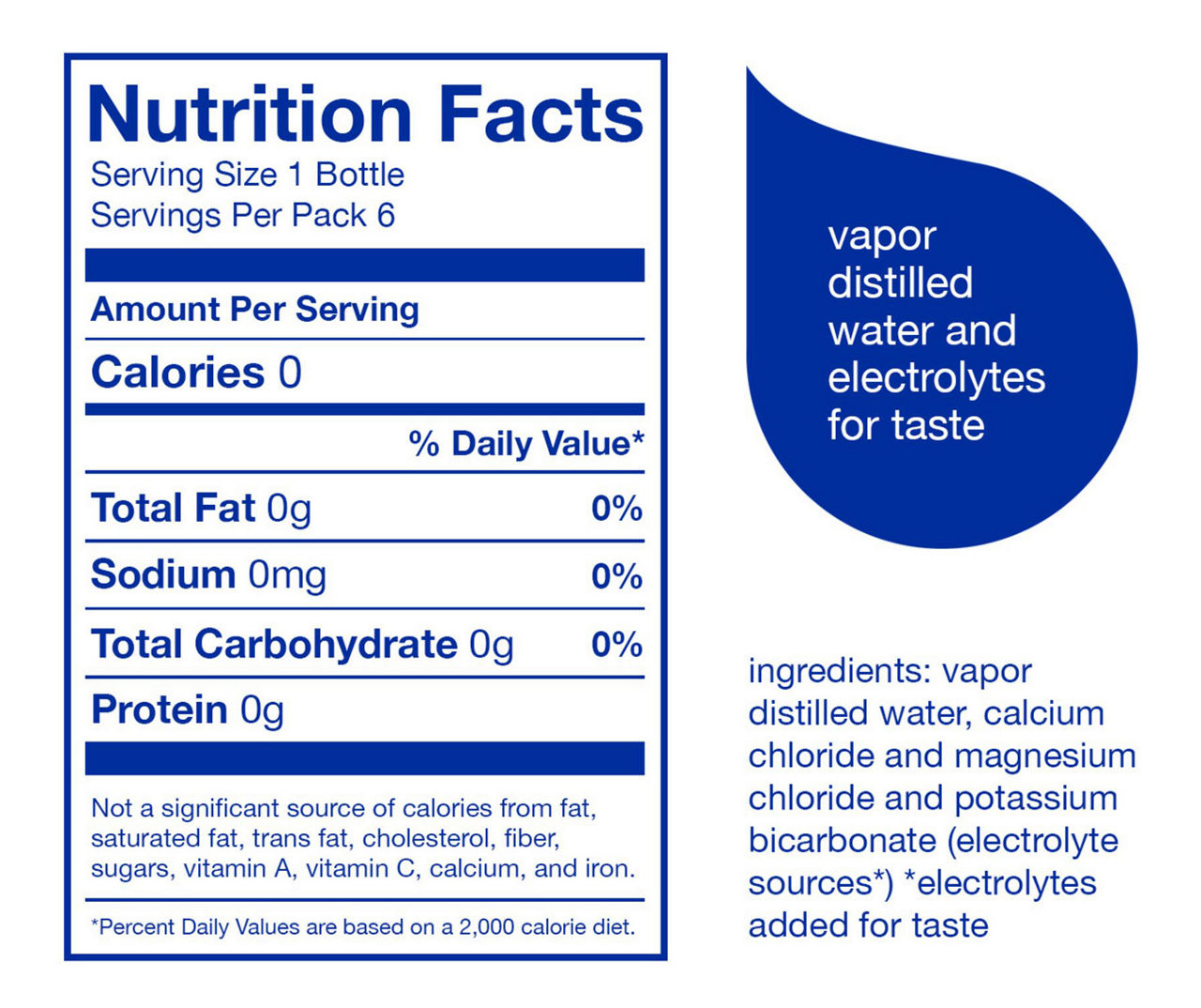Smartwater Vapor Distilled Water 6 - 16.9 fl oz Bottles