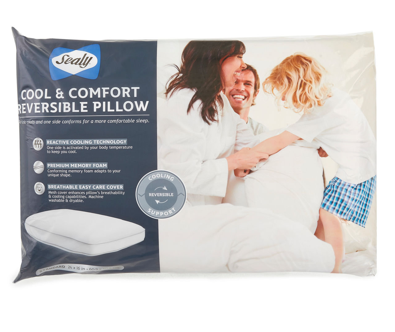 Sealy Cool Comfort Reversible Pillow Big Lots