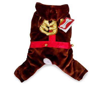 Dog's Dark Brown Reindeer Costume