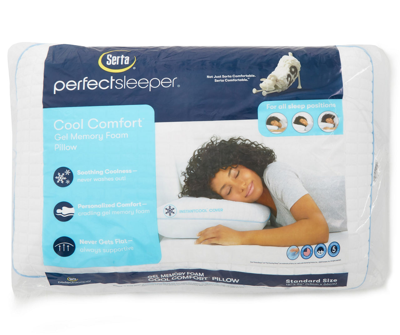 Serta cool renew 2025 gel memory foam pillow