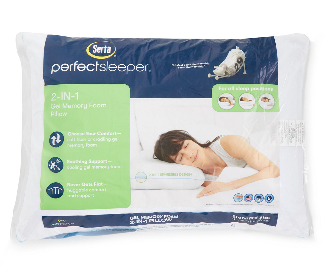 Serta cool renew outlet gel memory foam pillow