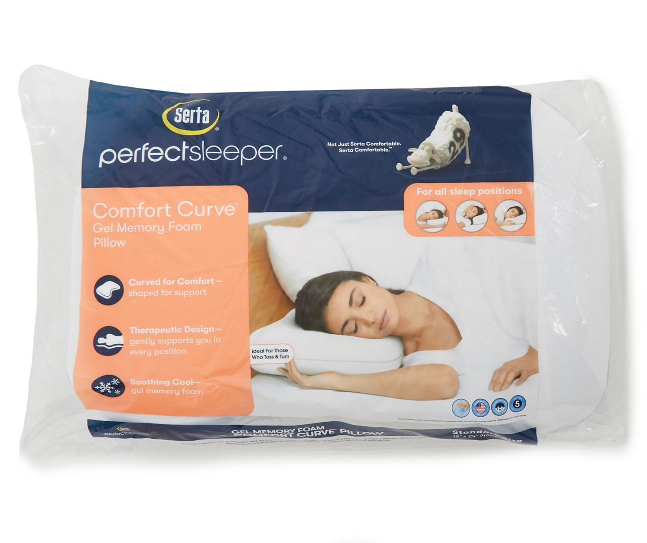 Serta Perfect Sleeper Comfort Curve Gel Memory Foam Pillow Big Lots