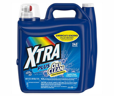 Xtra Plus Oxi Clean Stain Fighters Crystal Clean Laundry Detergent 255 fl. oz. Jug