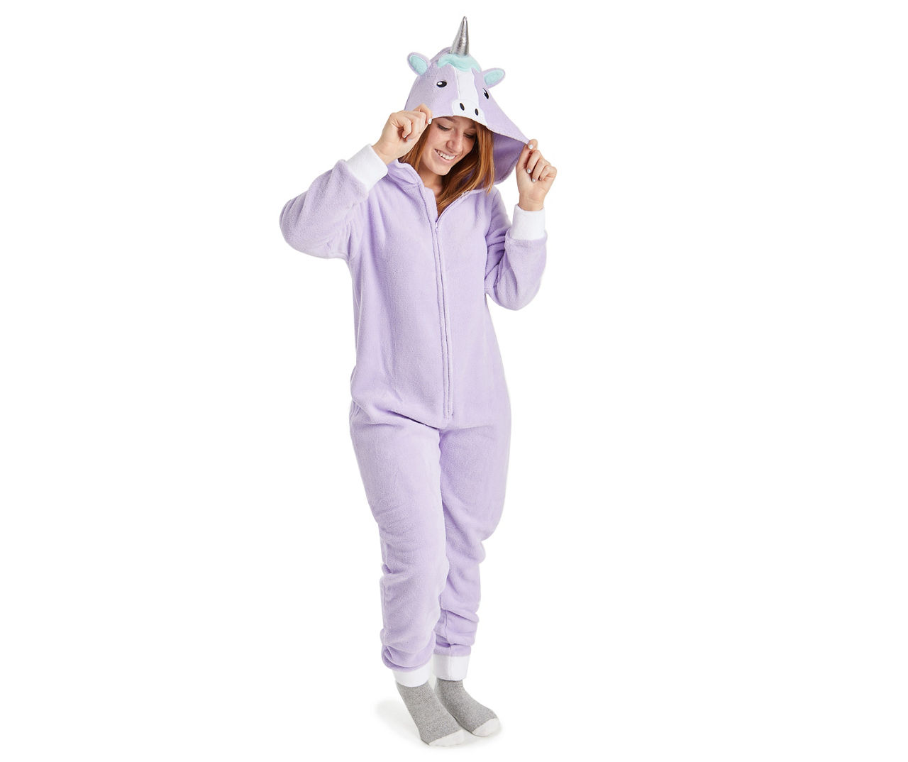 Women s Purple Unicorn Plush Onesie Size XL Big Lots