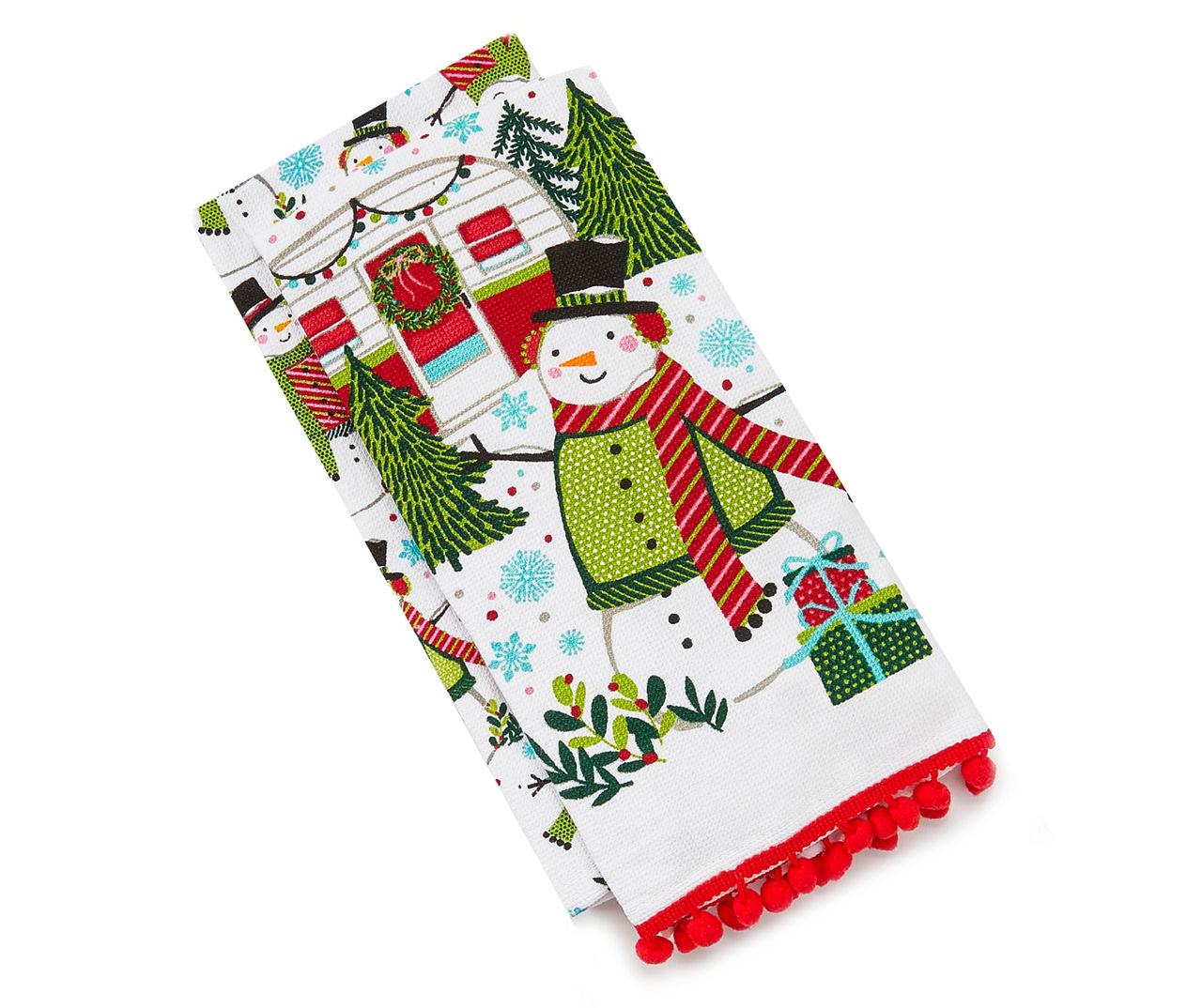 Winter Wonder Lane Snowman Kitchen Towel 2 Pack Big Lots   810437502