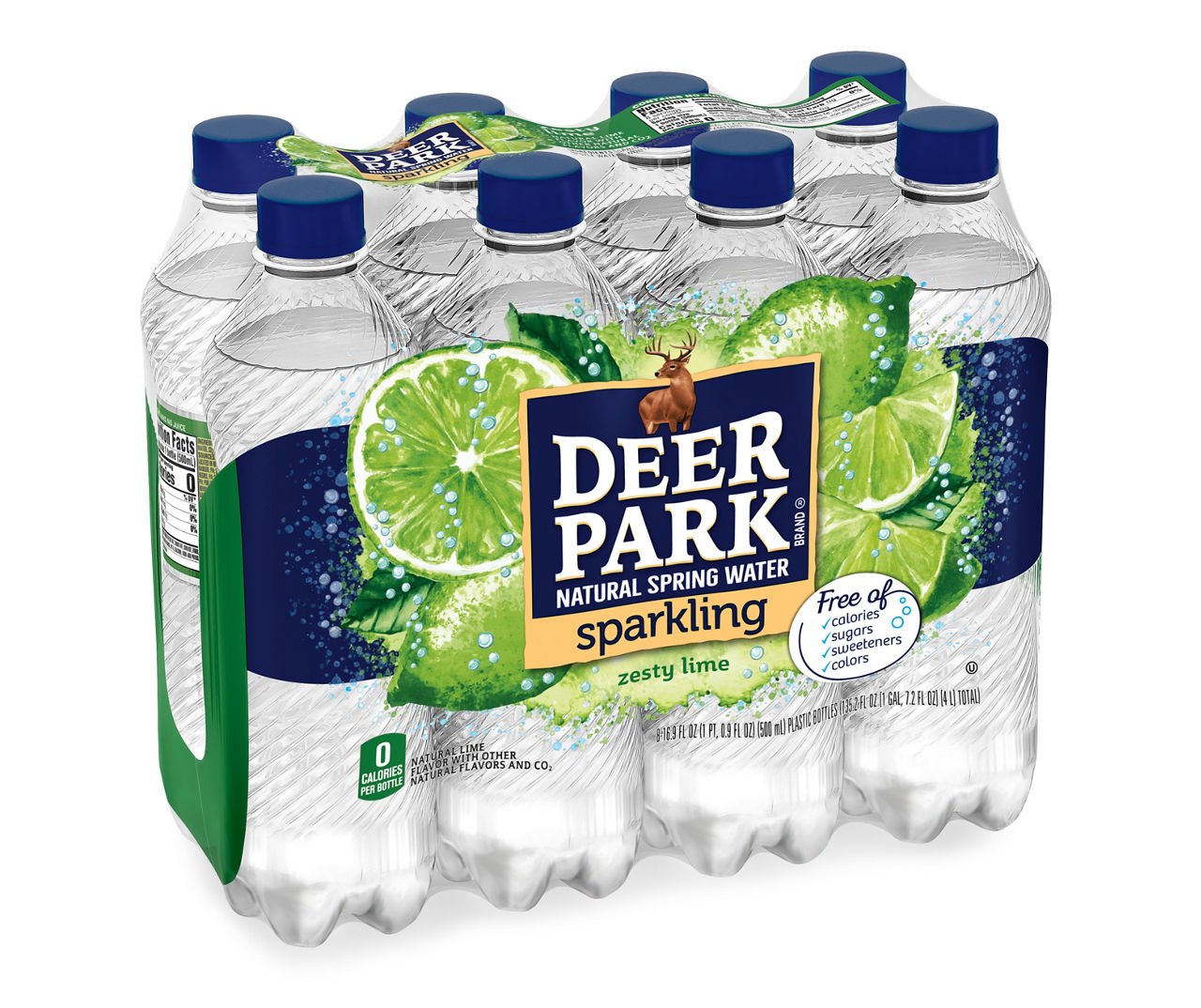 Deer Park DEER PARK SPARKLING Zesty Lime Natural Spring Water 816.9 fl. oz. Bottles Big Lots