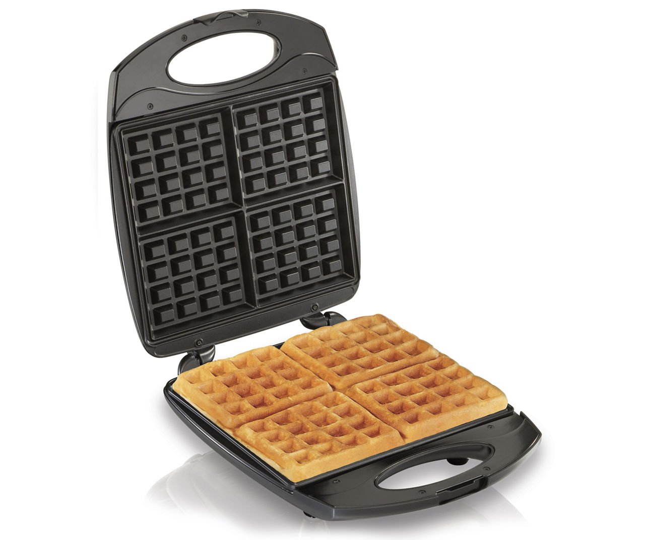 Hamilton Beach Black 4Square Belgian Waffle Maker Big Lots