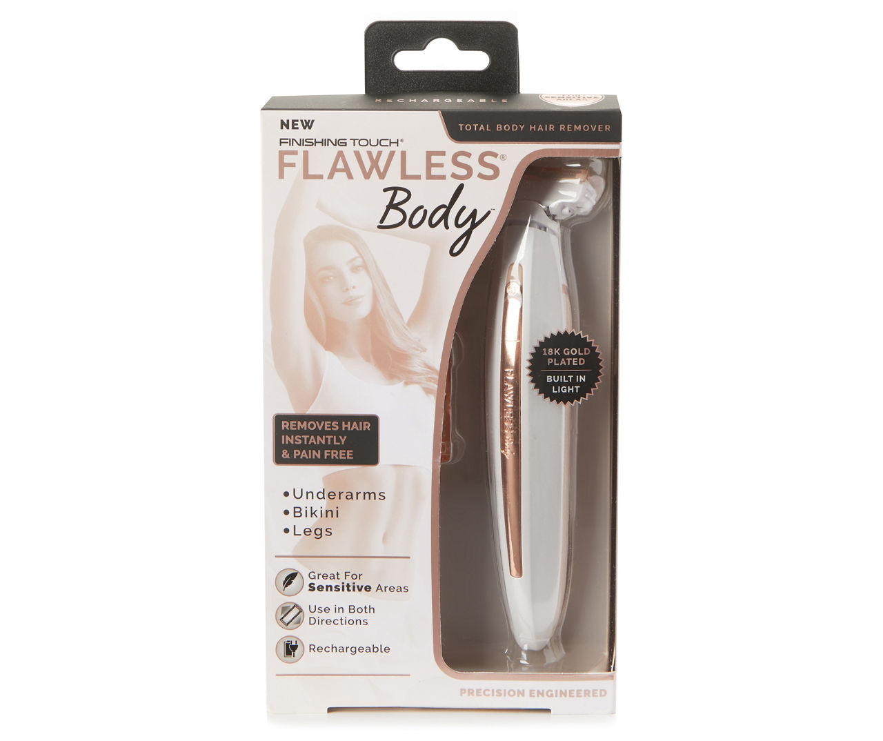 Finishing Touch Flawless Body Rechargeable Ladies Shaver - White