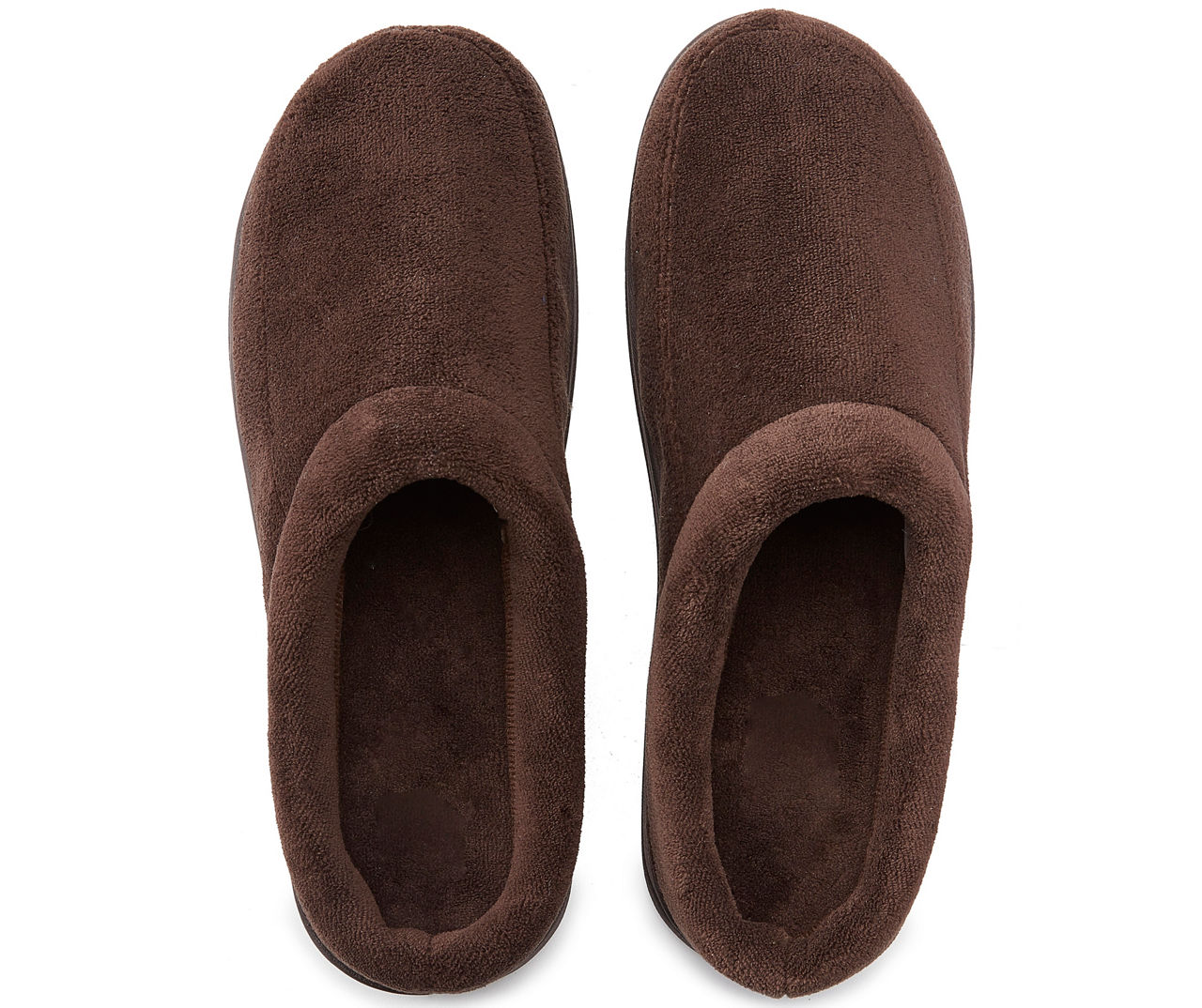 MENS SLIPPERS TERRY CLOG COFFEE XL