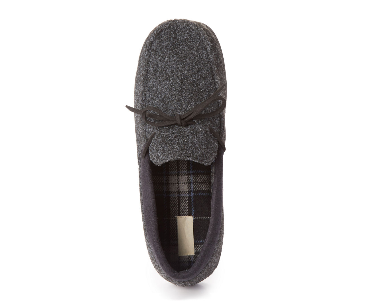 Men's Black Moccasin Slippers, Size M