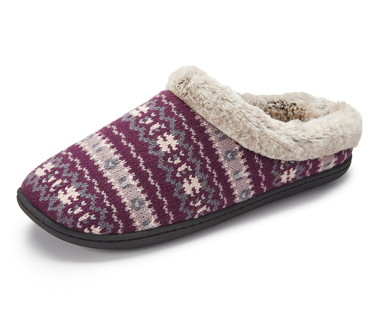 Women s Fair Isle Slippers Big Lots