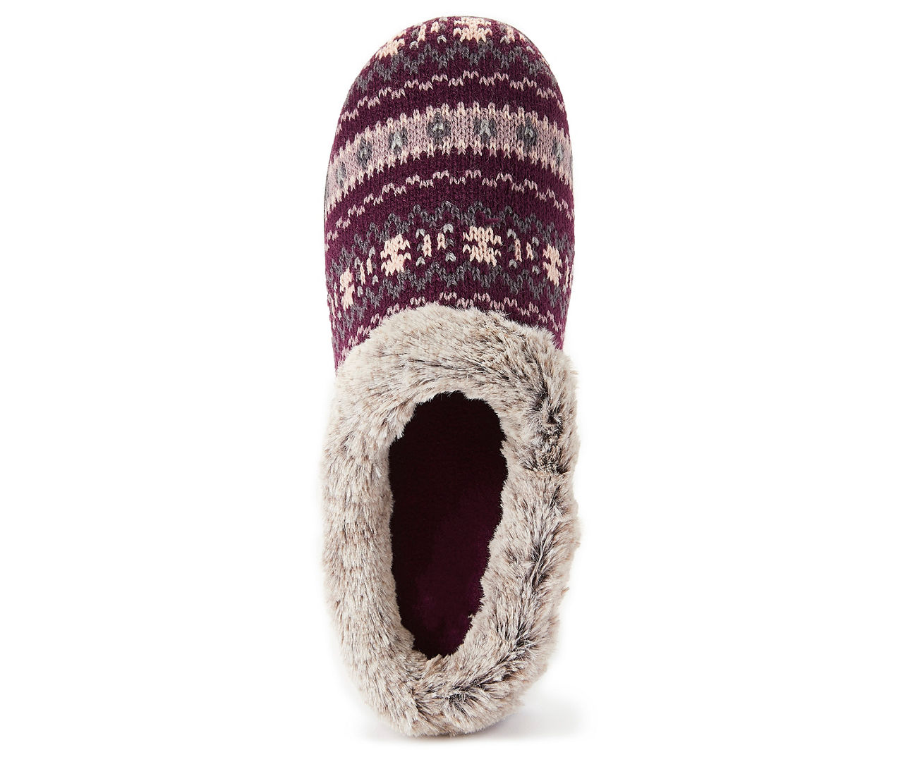 Women's Aubergine Fair Isle Slippers | Big Lots