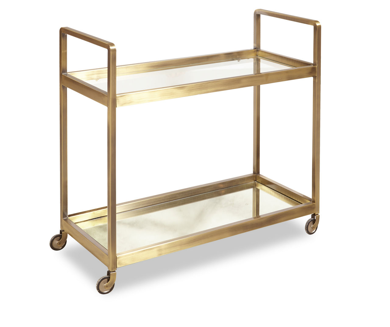 Brushed Gold 2Shelf Bar Cart Big Lots