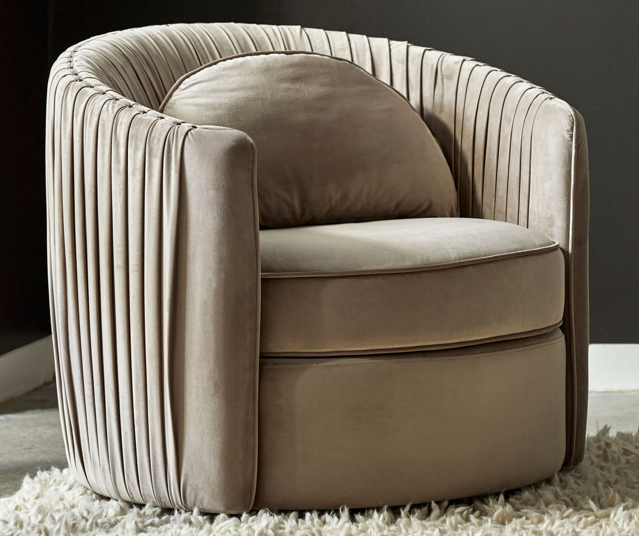 Pleated store swivel chair