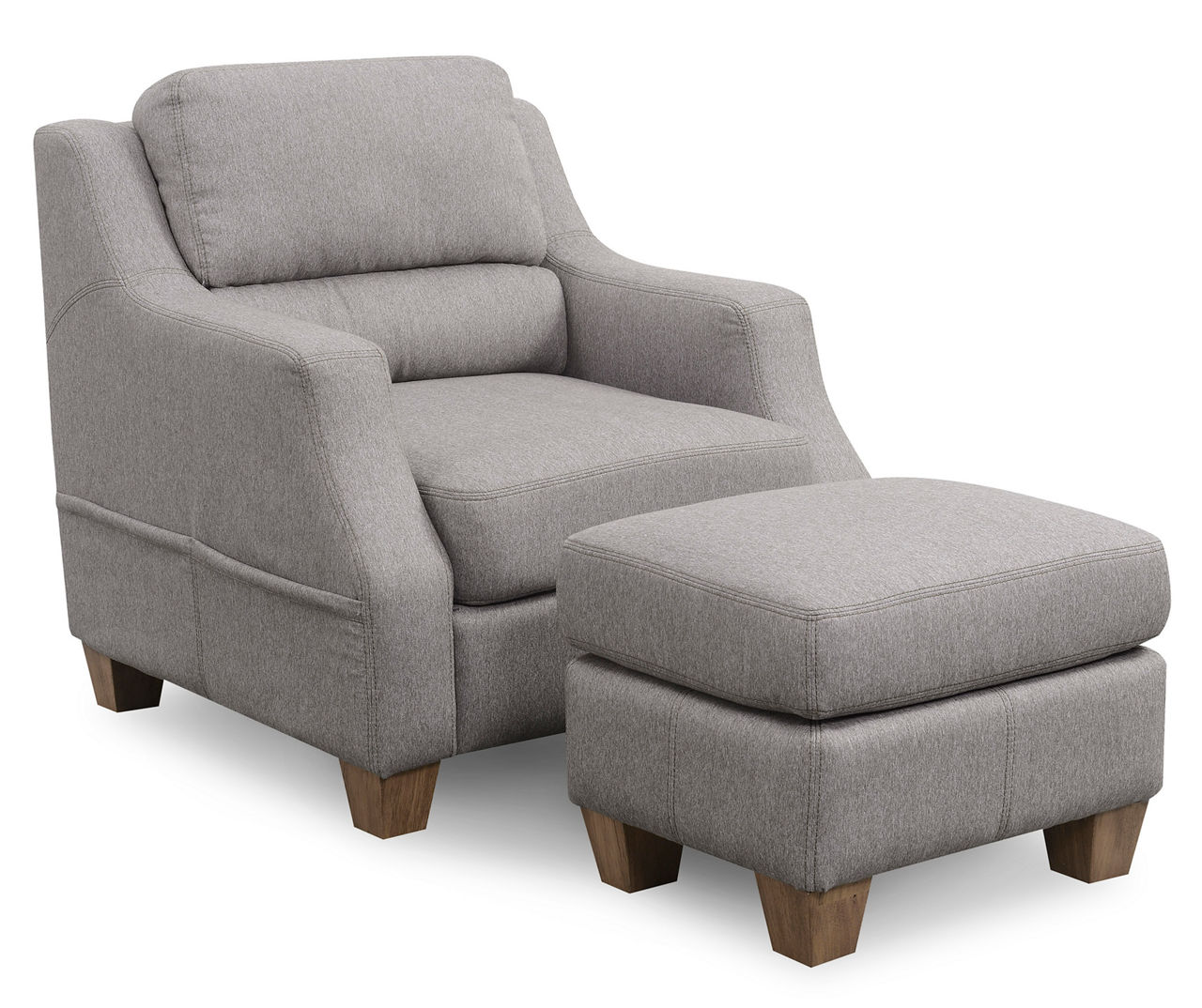 Grey chair 2025 and ottoman