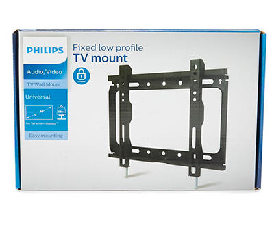 Fixed Low Profile Universal TV Wall Mount for 17" - 55" Flat Screen Displays