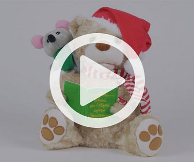 Storytelling Santa Bear & Mouse Animated Plush