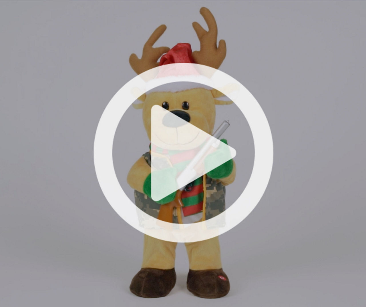 dj reindeer animated plush