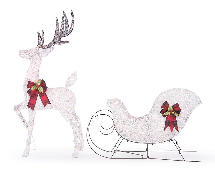 Winter Wonder Lane Deer & Sleigh Light-Up Decoration | Big Lots